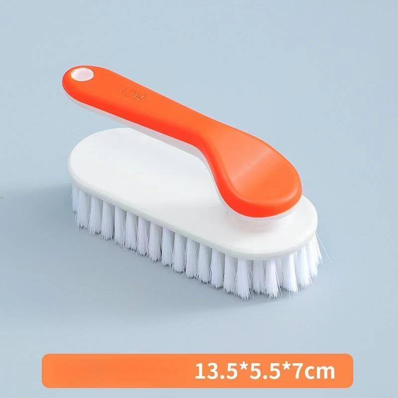 Shoe Brush 2-Pack Cleaning Brush Soft Bristle Long Handle Multi-Angle Shoe Care Cleaner Suede Brush Footwear Crevice Tool - Random Colors