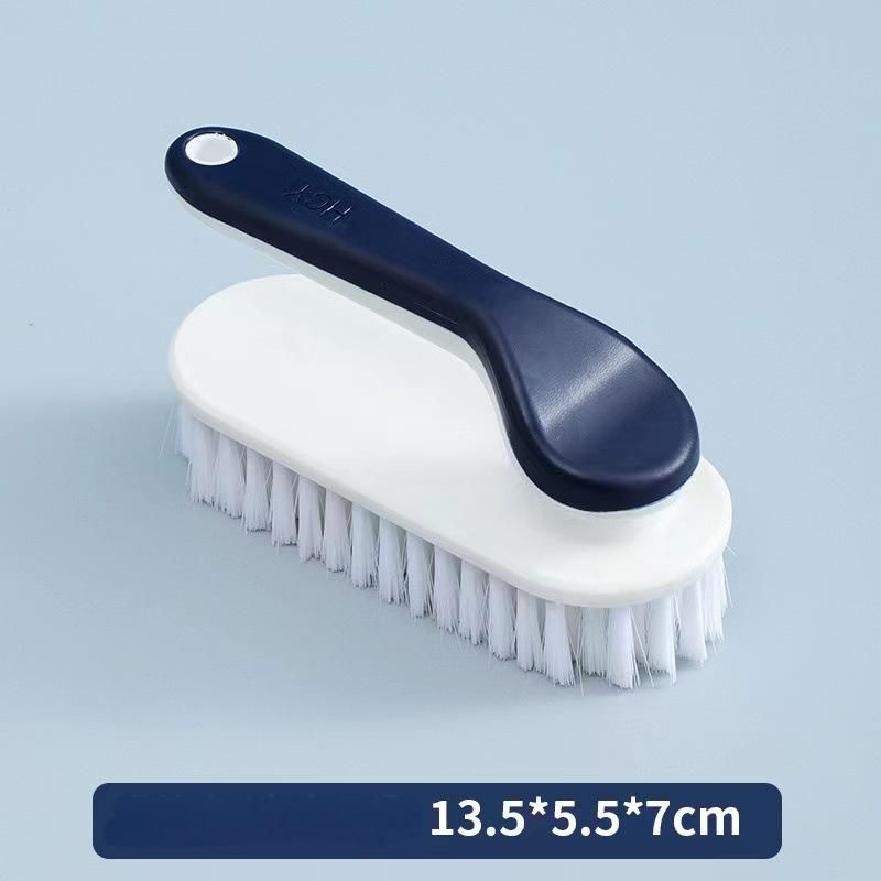 Shoe Brush 2-Pack Cleaning Brush Soft Bristle Long Handle Multi-Angle Shoe Care Cleaner Suede Brush Footwear Crevice Tool - Random Colors