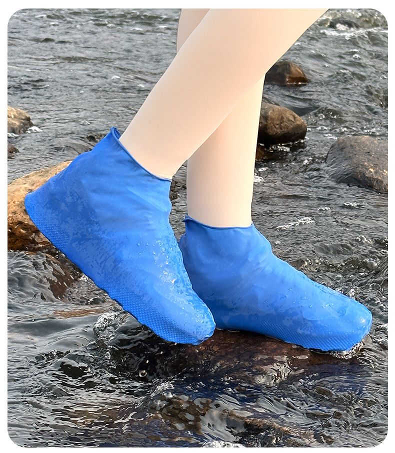 African Monsoon Essentials: 2.8mm Latex Overboots - Mud-Proof Rain Shoe Covers with 7-Level Anti-Slip Grip for Nairobi Flood Zones, Heavy-Duty Toe Armor in Vibrant Colors