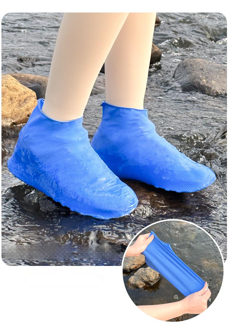 African Monsoon Essentials: 2.8mm Latex Overboots - Mud-Proof Rain Shoe Covers with 7-Level Anti-Slip Grip for Nairobi Flood Zones, Heavy-Duty Toe Armor in Vibrant Colors