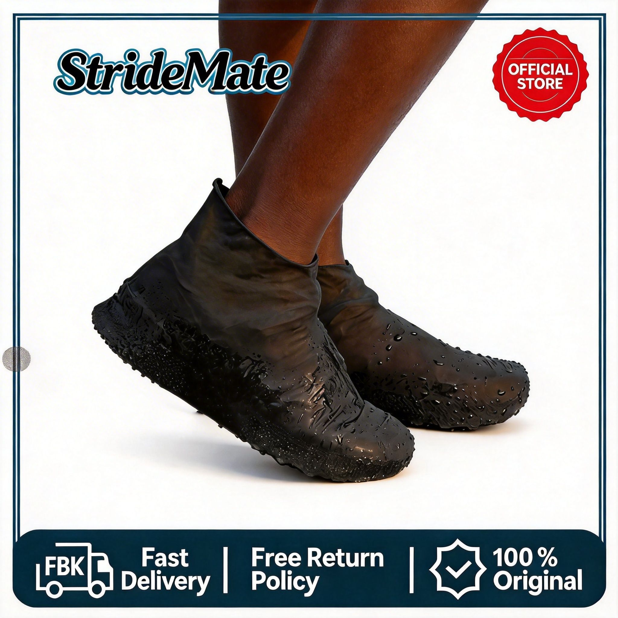 African Monsoon Essentials: 2.8mm Latex Overboots - Mud-Proof Rain Shoe Covers with 7-Level Anti-Slip Grip for Nairobi Flood Zones, Heavy-Duty Toe Armor in Vibrant Colors