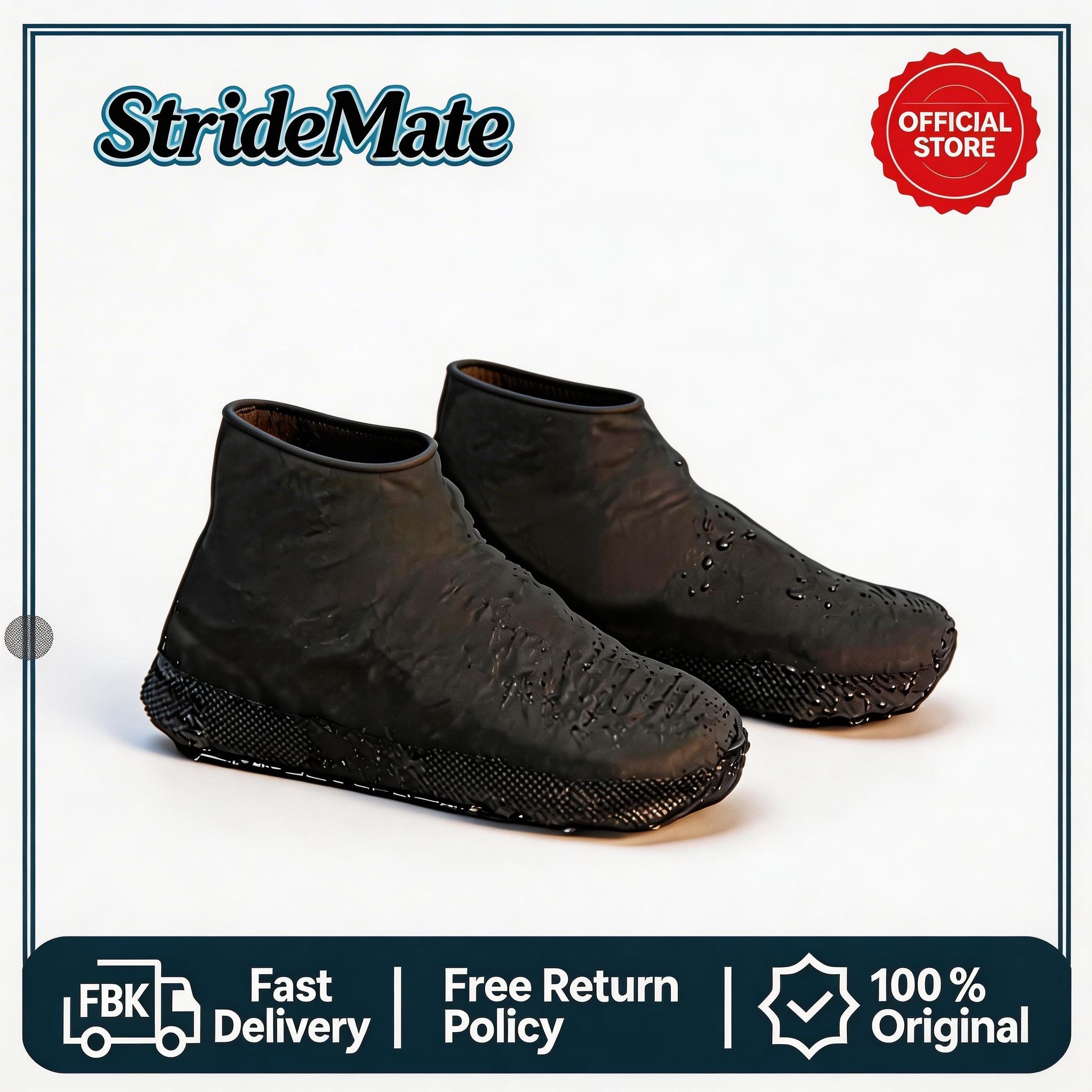 African Monsoon Essentials: 2.8mm Latex Overboots - Mud-Proof Rain Shoe Covers with 7-Level Anti-Slip Grip for Nairobi Flood Zones, Heavy-Duty Toe Armor in Vibrant Colors