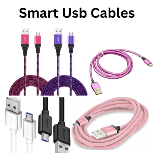 A stylish long pink charging cable with a Micro USB connector — flexible, durable, and perfect for charging your phone comfortably from a distance while adding