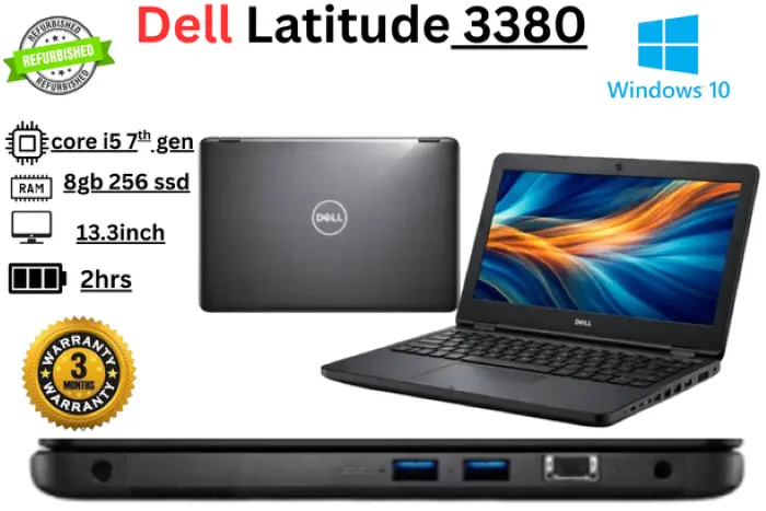Dell Latitude 3380 Laptop – Intel Core i5, 8GB RAM, 256GB SSD – 13.3" Notebook