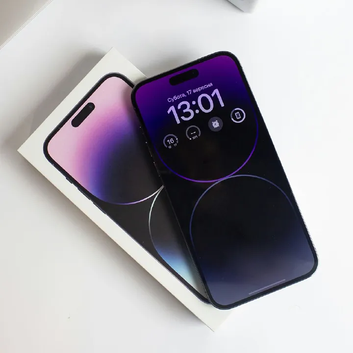 Apple iPhone 14 Pro Max 256GB Deep Purple – Open Box Like New, original factory-unlocked 5G smartphone with A16 chip, pro camera, smooth display & long-lasting battery