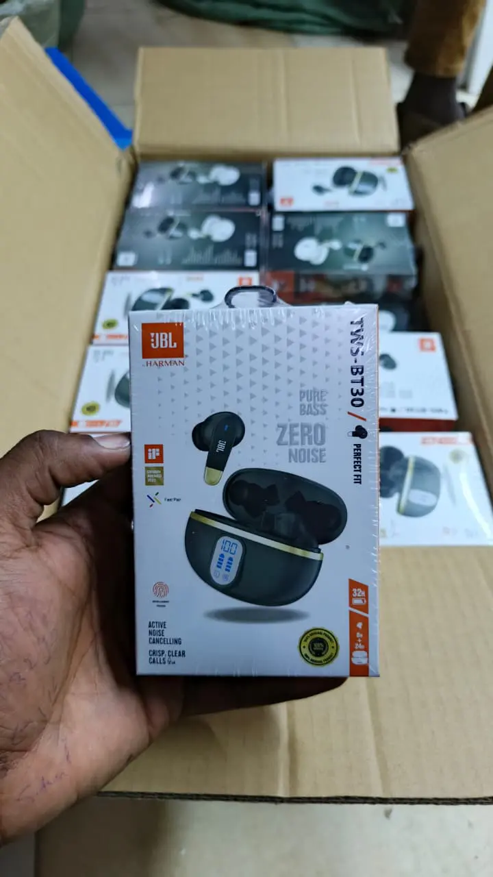 JBL TWS BT30 Wireless EarPods – True Wireless Bluetooth Earbuds, HiFi Sound, Comfortable In-Ear Fit, Built-In Microphone, Noise Reduction, Portable Charging Case, Long Battery Life, Music and Calls,