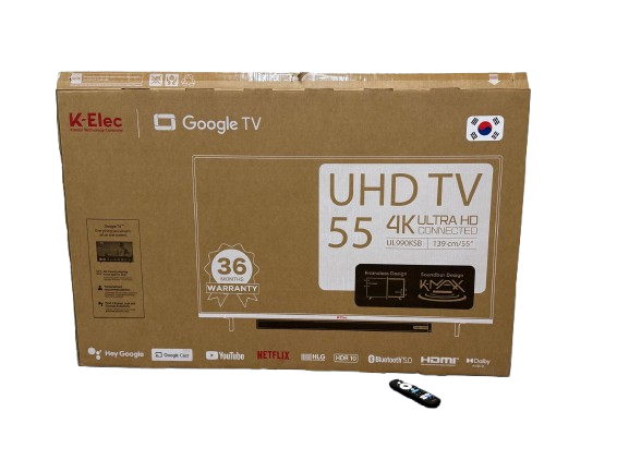[EASTER SALE OFFER] K-Elec 55" 4K Google Smart LED TV with Attached Dolby Atmos Soundbar | 36-Month Warranty | FREE TV Guard + FREE Wall Mount