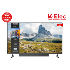 K-Elec 43″ Full HD Smart Google TV with Built-in Soundbar | Netflix • YouTube • Showmax | WiFi | 3-Year Warranty