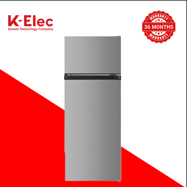 K-Elec 206L Double Door Refrigerator (Model KR35-TM-DFC-KBI) | 2-Door Fridge & Freezer | Energy-Efficient Cooling | Modern Cooling Technology & 36Months Warranty