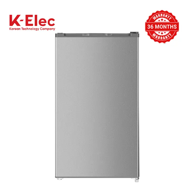 K-ELEC 90L Single Door Fridge | Silver | Energy Saving | Fast Cooling |  3 Years warranty