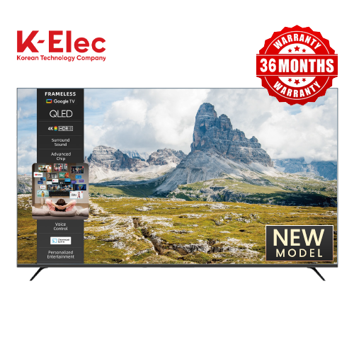 [EASTER SALE OFFER] K-Elec 75" QLED 4K UHD Google Smart LED TV | 36-Month Warranty | FREE TV Guard + FREE Wall Mount