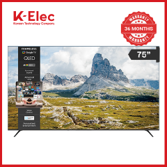 K-Elec 75″ 4K UHD QLED Smart Google TV with Built-in Soundbar | Netflix · YouTube · Showmax | WiFi | 3-Year Warranty