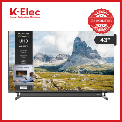 K-Elec 43 Inches 4K Google Smart LED TV with Attached Dolby Atmos Soundbar | 36-Month Warranty