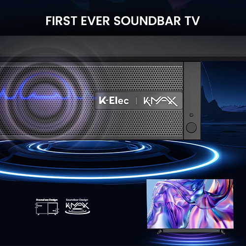 [EASTER SALE OFFER] K-Elec 65" QLED 4K Google Smart LED TV with Attached Dolby Atmos Soundbar | 36-Month Warranty | FREE TV Guard + FREE Wall Mount