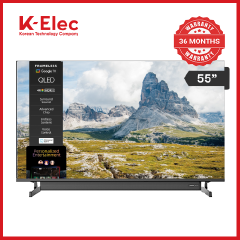 K-Elec 55″ 4K QLED Smart Google TV with Built-in Soundbar | Netflix · YouTube · Showmax | WiFi | 3-Year Warranty
