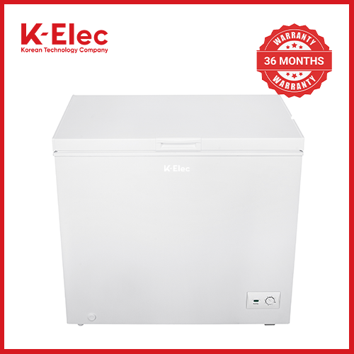 K-ELEC 200 Litres Vertical Chest Freezer KC25-KSW Energy Efficient Deep Freezer Perfect for Home & Business Use Fast Cooling Refrigerator + Free Fridge Guard