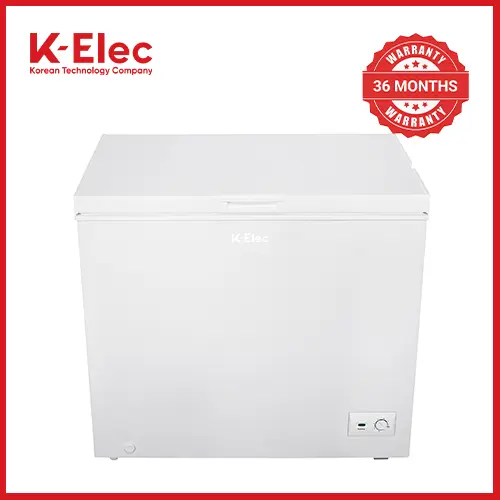 K-ELEC 200 Litres Vertical Chest Freezer KC25-KSW Energy Efficient Deep Freezer Perfect for Home & Business Use Fast Cooling Refrigerator