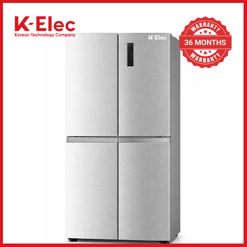 K-ELEC 466L 4-Door Refrigerator, Model KR79-MD-NFC-KBI Black With 3 Years Warranty plus 10 Years Warranty on the Compressor and 20 Years Guarantee+ Free Fridge Guard