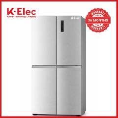 K-ELEC 466L 4-Door Refrigerator, Model KR79-MD-NFC-KBI Black With 3 Years Warranty plus 10 Years Warranty on the Compressor