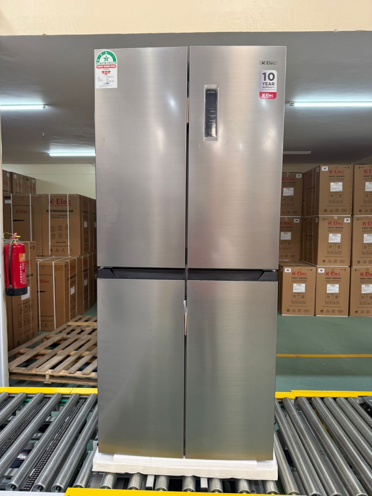 K-ELEC 466L 4-Door Refrigerator, Model KR79-MD-NFC-KBI Black With 3 Years Warranty plus 10 Years Warranty on the Compressor and 20 Years Guarantee+ Free Fridge Guard
