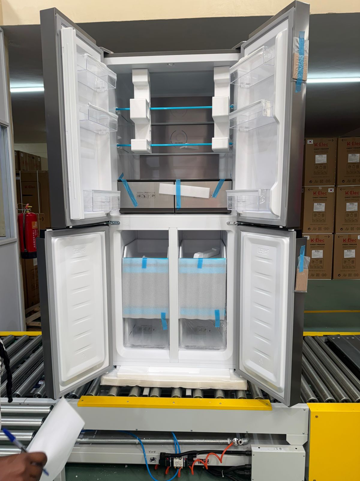 K-ELEC 466L 4-Door Refrigerator, Model KR79-MD-NFC-KBI Black With 3 Years Warranty plus 10 Years Warranty on the Compressor and 20 Years Guarantee+ Free Fridge Guard