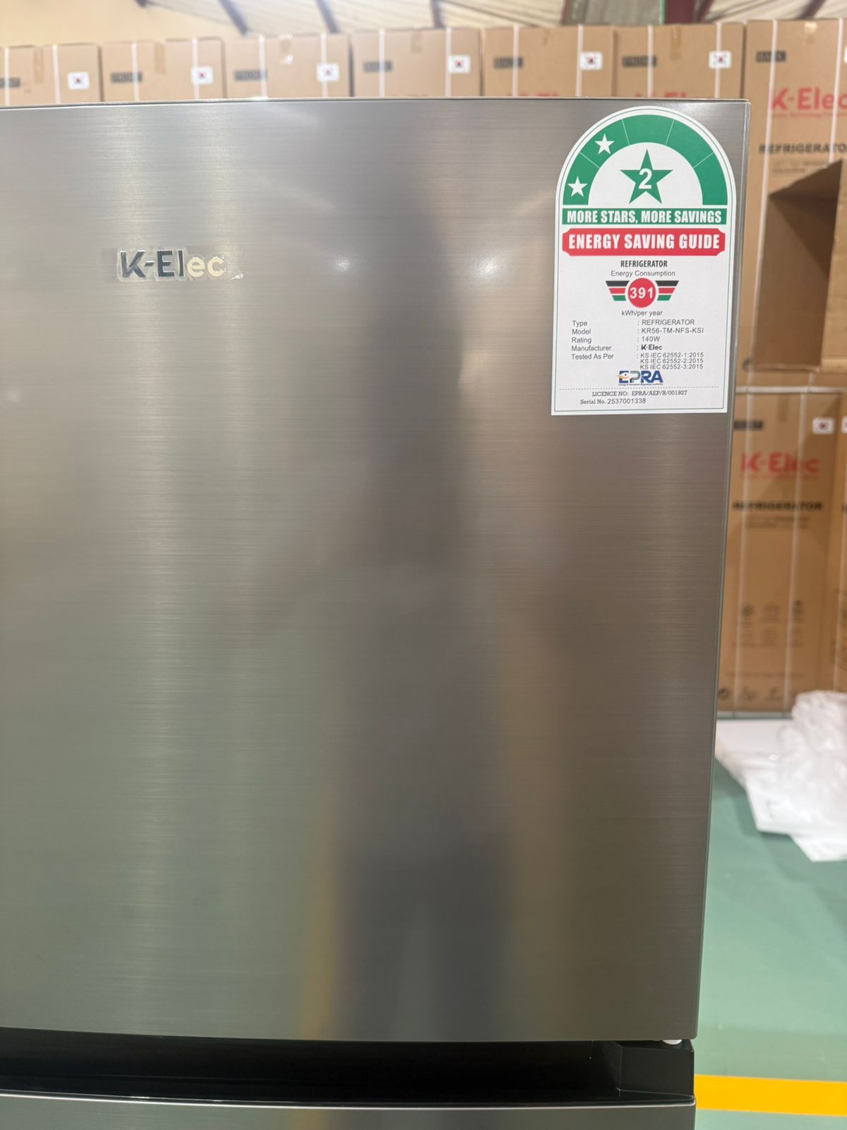 [EASTER SALE OFFER ] K-ELEC 356L Fridge (3 YRS WARRANTY ) KR56-TM-NFC-KBI Double door Refrigerator Top mount no-frost VCM door Mechanical control Recessed handle, with egg, ice tray Lock And Key