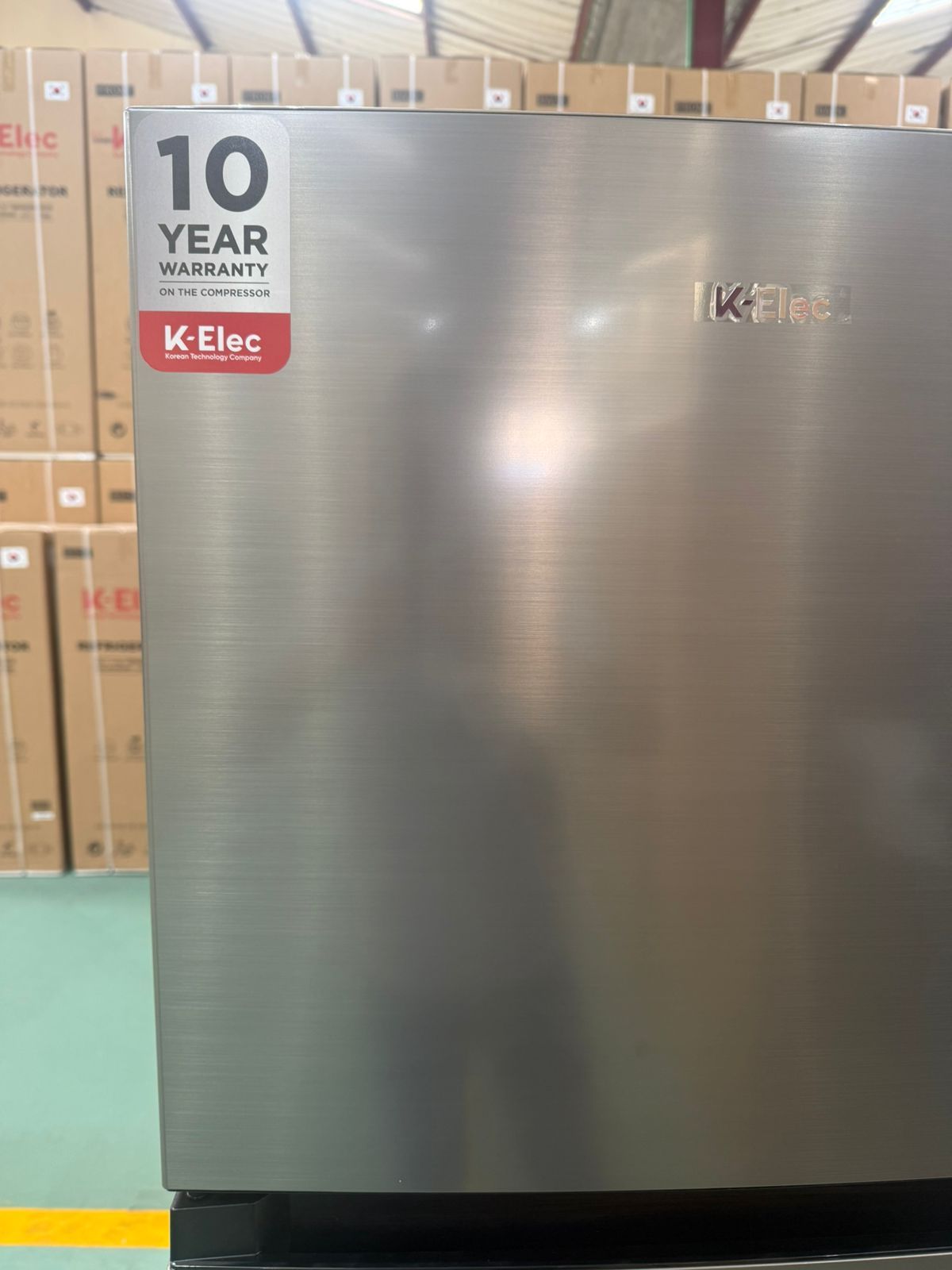 [EASTER SALE OFFER ] K-ELEC 356L Fridge (3 YRS WARRANTY ) KR56-TM-NFC-KBI Double door Refrigerator Top mount no-frost VCM door Mechanical control Recessed handle, with egg, ice tray Lock And Key
