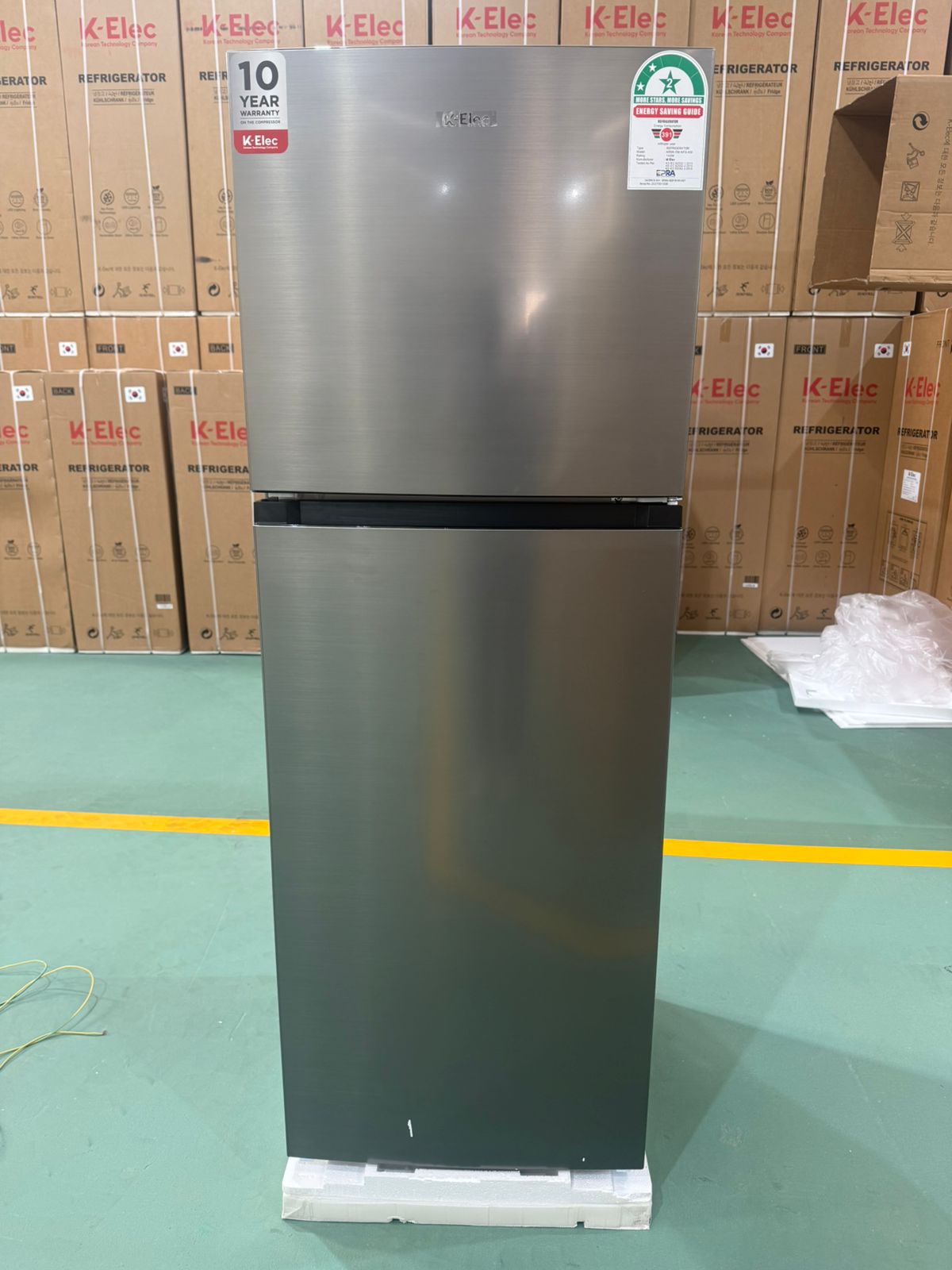 K-ELEC 181L Fridge Model KR30-TM-NFC-KBI Double door Refrigerator Top mount no-frost VCM door Mechanical control Recessed handle, with egg, ice tray Lock And Key & 36 Months Warranty