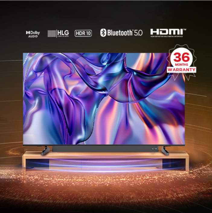 [EASTER SALE OFFER] K-Elec 43 Inches 4K Google Smart LED TV with Attached Dolby Atmos Soundbar | 36-Month Warranty | FREE TV Guard + FREE Wall Mount