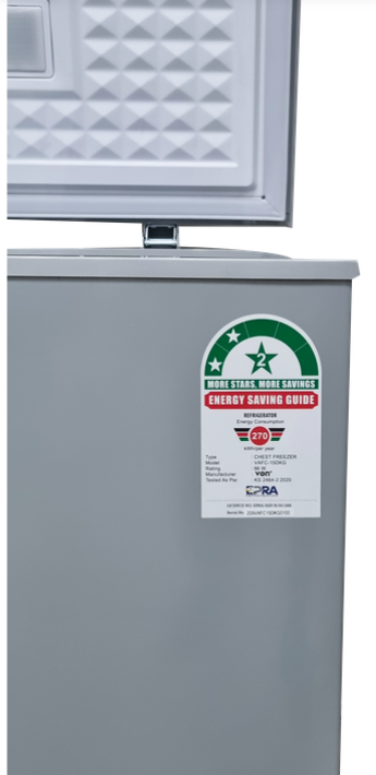 [EASTER SALE OFFER ] K-ELEC 100Litres Vertical Chest Freezer (Silver ) VL-BD130 Single Flip Drain Freezer Energy-saving Freezer Fast Cooling Refrigerator