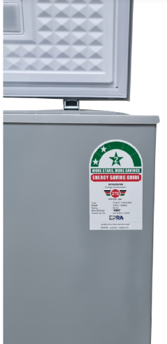 K-ELEC 100L Vertical Chest Freezer | Silver | Energy Saving | Single Flip Drain | Fast Cooling