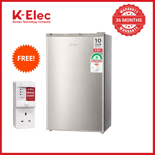[TECH WEEK SALE ] K-ELEC Single Door Fridge 90Litres ( 36 Months Warranty ) KR14-SDC-KSC Energy Efficient, Compact Fridge with Freezer Compartment.