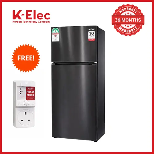 [TECH WEEK SALE ] K-Elec 206L Double Door Refrigerator (Model KR35-TM-DFC-KBI) | 2-Door Fridge & Freezer | Energy-Efficient Cooling | Modern Cooling Technology & 36Months Warranty