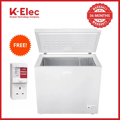 [EASTER SALE OFFER] K-ELEC 100Litres Vertical Chest Freezer KC13-KCW Single Flip Drain Freezer Energy-saving Freezer Fast Cooling Refrigerator