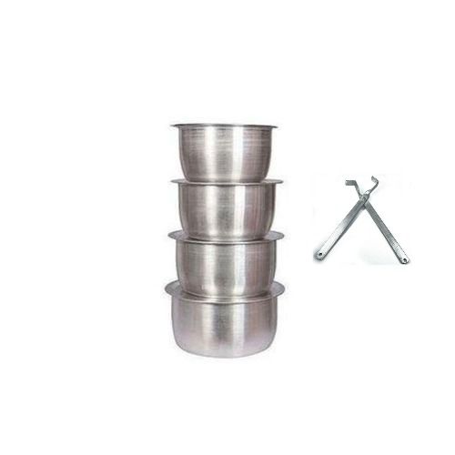Durable 4PCS Stainless  Sufuria Cooking Pot Set  + FREE Kamata – Quality Aluminium Kitchen Cookware for Everyday Use