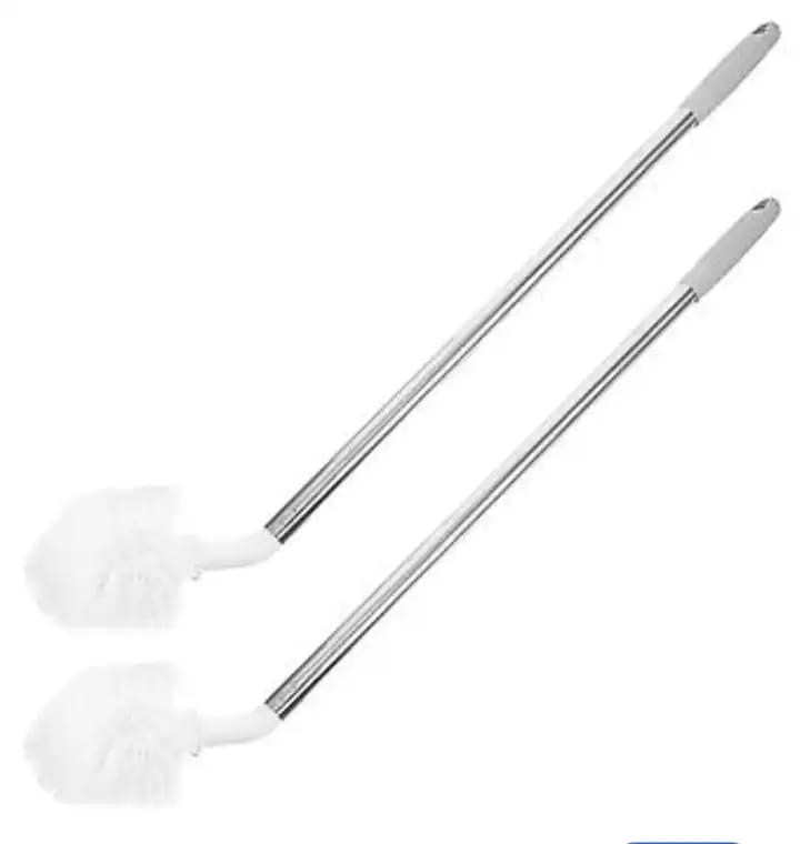 Bent Gallon Bottle Cleaning Brush – Long Handle Deep Cleaning Brush for Water Gallons, Jugs & Dispensers (White)