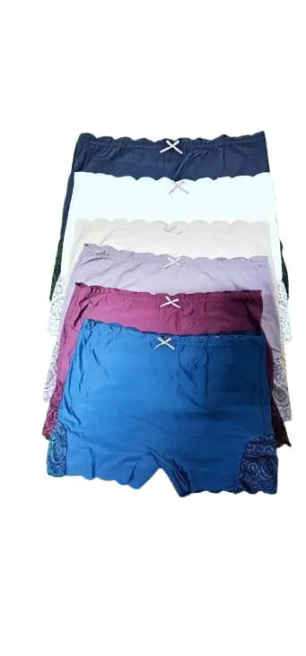 3-pack ladies biker shorts panties. Soft, stretchy and breathable underwear for all-day comfort. Assorted colors.