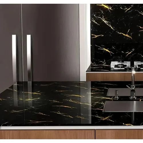 Marble Contact Paper / Wallpaper – White & Black Self-Adhesive Vinyl Roll (2m × 60cm) for Furniture, Kitchen & Walls