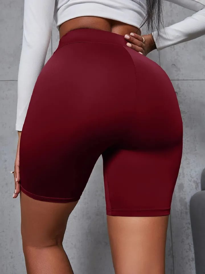 1PC Women’s Stretchable Biker Shorts – High-Waist Comfort Fit Activewear Shorts Perfect for workouts, yoga, running, or casual daily wear.