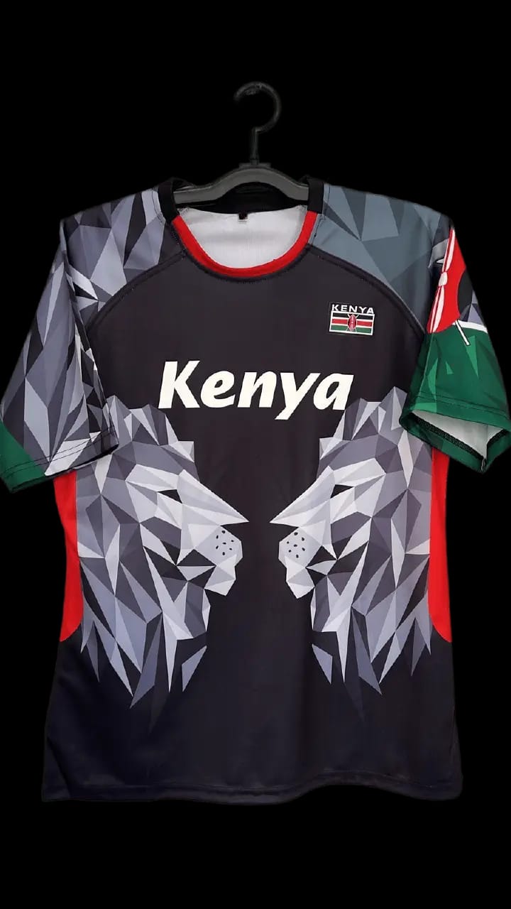 Kenyan Black Rugby Jersey – Limited Street Edition | Bold “Kosa Uchekwe” Design | Men’s National Pride Wear for Game, Gym & Everyday Style