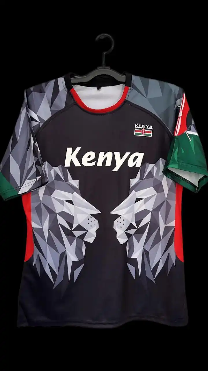 Kenyan Black Rugby Jersey – Limited Street Edition | Bold “Kosa Uchekwe” Design | Men’s National Pride Wear for Game, Gym & Everyday Style
