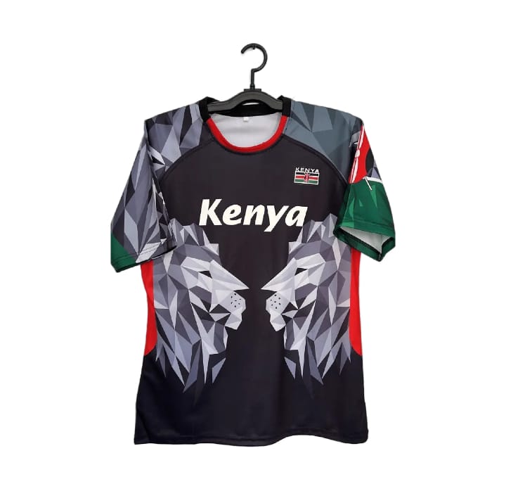 Kenyan Black Rugby Jersey – Limited Street Edition | Bold “Kosa Uchekwe” Design | Men’s National Pride Wear for Game, Gym & Everyday Style