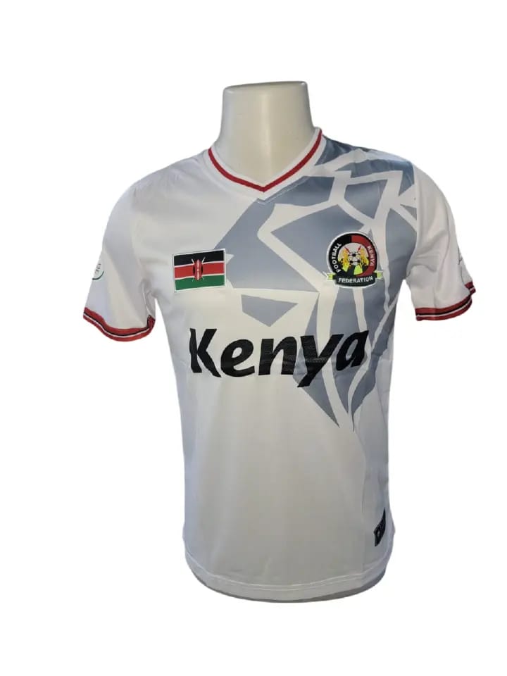 Kenyan White National Football Team Jersey – “Twende Stars” Edition | Official Style Harambee Supporters Shirt | Breathable, Lightweight & Proudly Kenyan