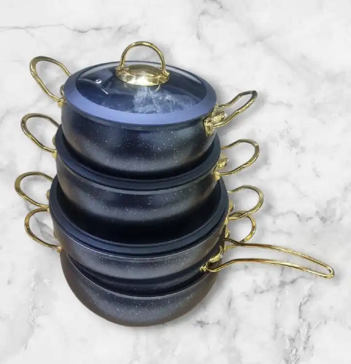 HonHey 9-Piece Granite Nonstick Sufuria & Cookware Set | Premium Aluminum | Complete Kitchen Upgrade