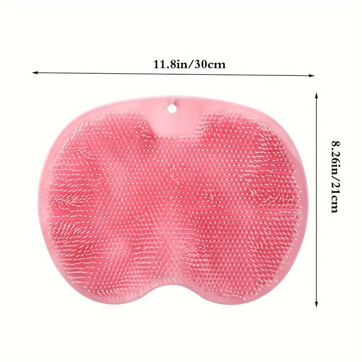 FlexiScrub Silicone Back & Feet Scrubber | Long-Handle Exfoliating Brush | Bath & Shower Massager (4 Colors)