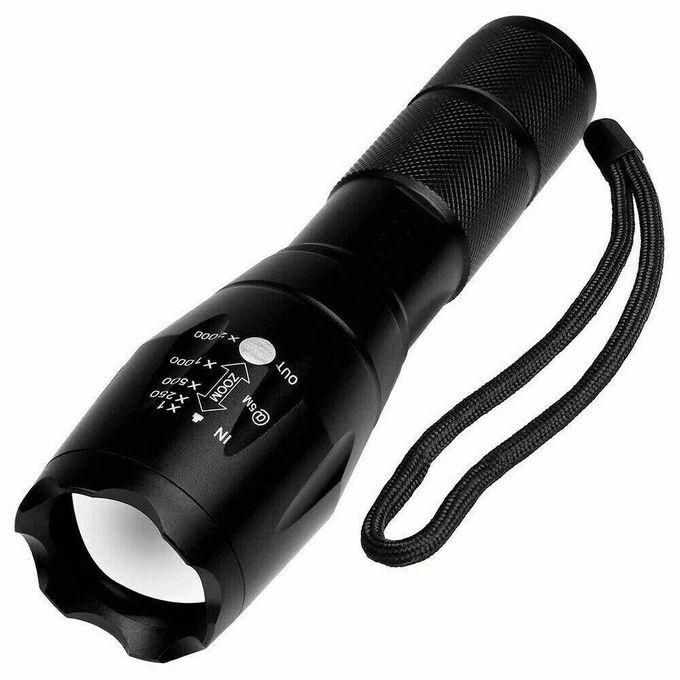 Ultra-Bright Tactical Military Torch – 4-Mode LED Flashlight, Waterproof, USB Rechargeable – Pocket Size & Keychain Hook