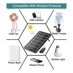CcLamp 6V 3.8W USB Solar Panel, Portable Efficiency Solar Panel Battery with Cable for charging