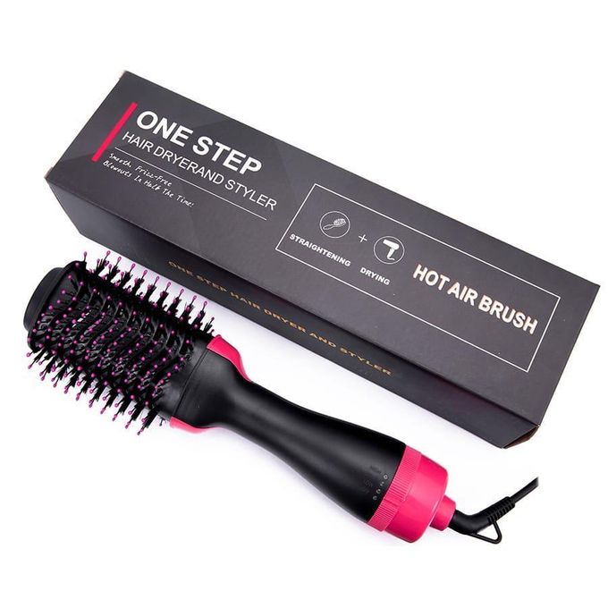 2 In 1 Multifunction Hair Dryer Straightener Curler Blow Hot Brush Electric Comb