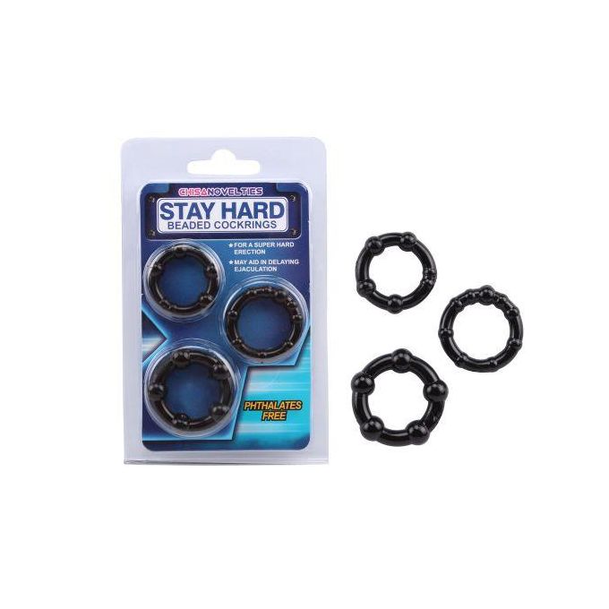 Delay Ejaculation Beaded Penis Cock Ring Stay Hard Prolonged Intercourse Testicle Restraint Adult Sex Toy For Men Elastic 3 Male Rubber Cock Ring - image 8