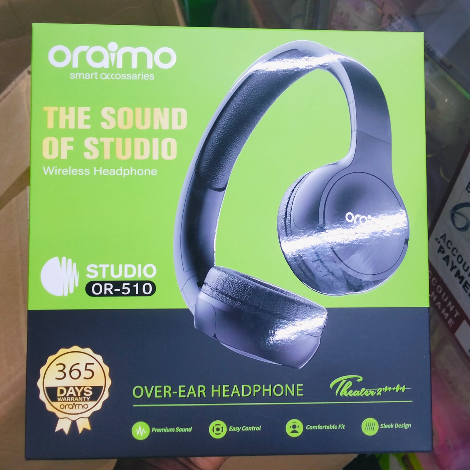 ORAIMO Bluetooth Wireless Stereo Headphones OR-510 OVER EAR HEADPHONES - Black